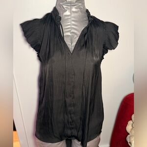 Current Air Black Ruffled Blouse